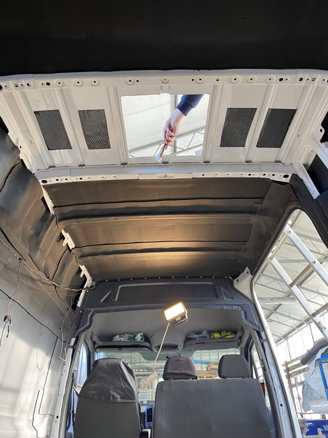 Conversion - cutting roof hatch