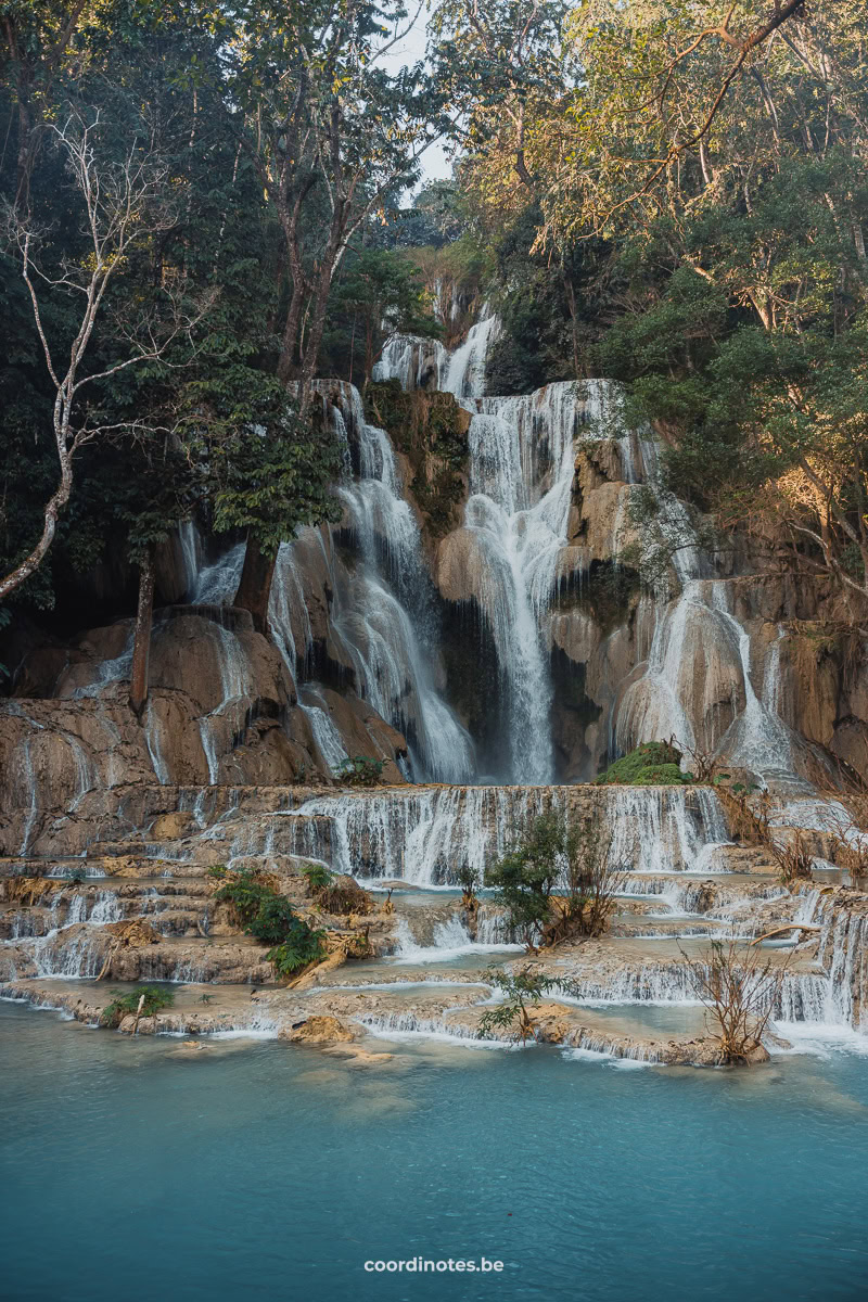 The main waterfall at Kuang Si Falls