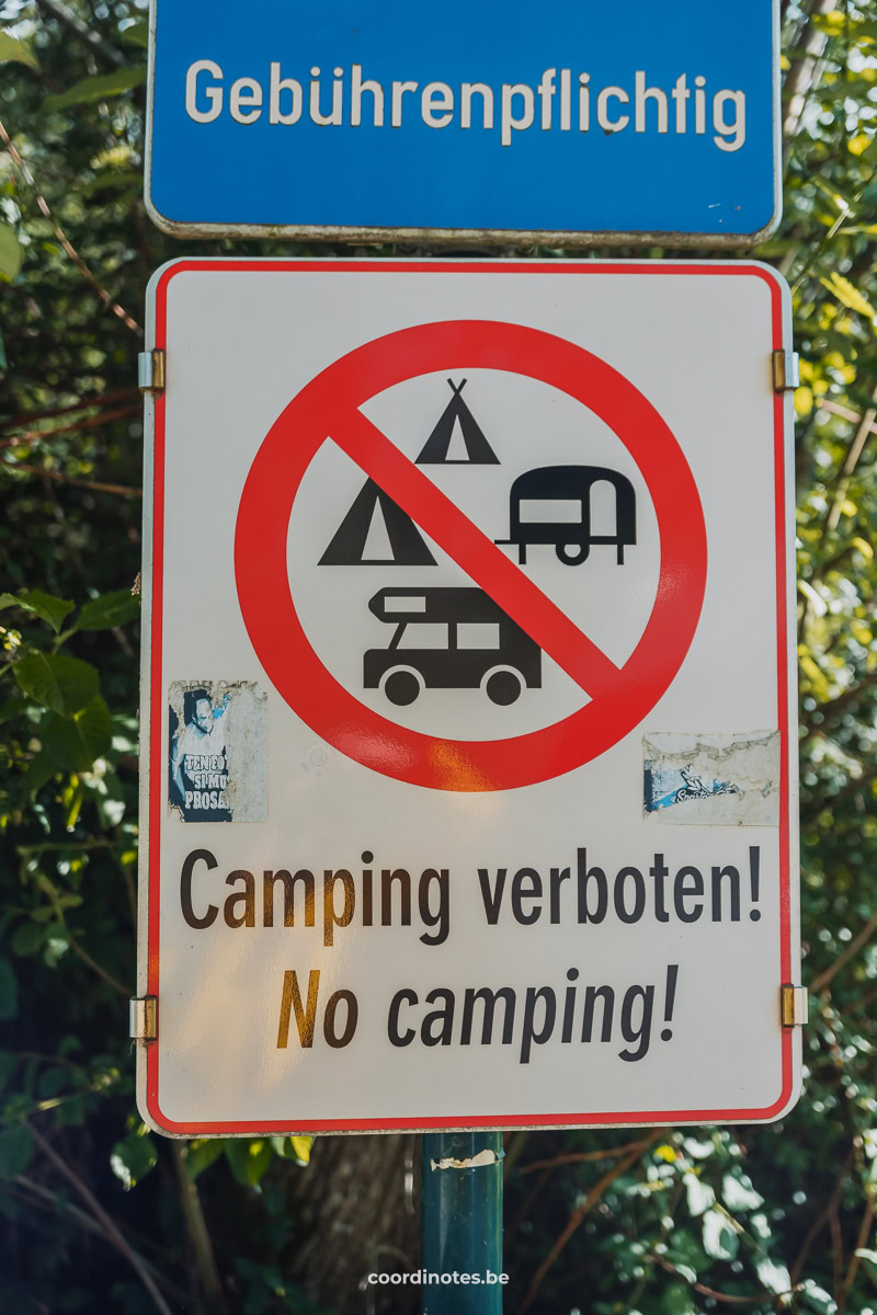 No camping sign in Austria