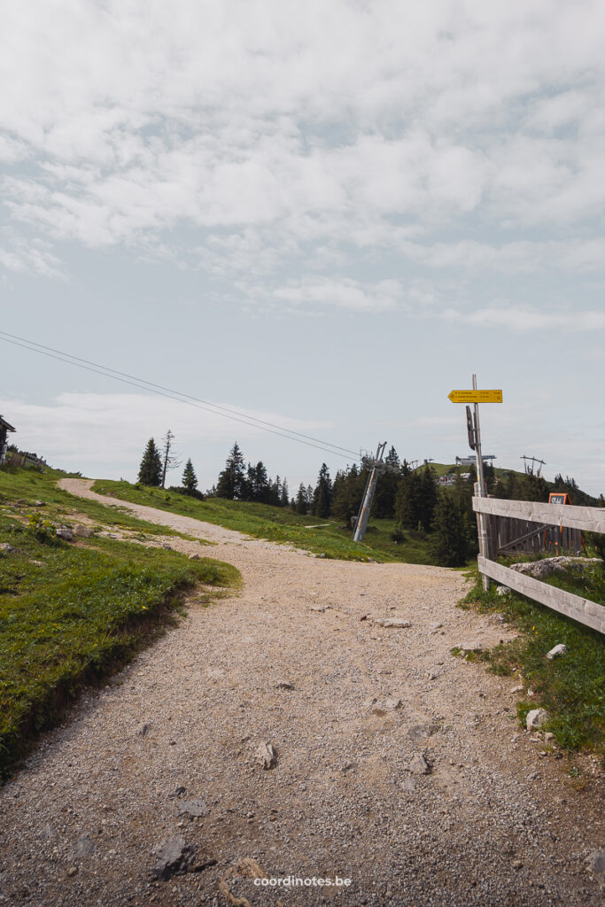 The trail to the donnerkogel klettersteig