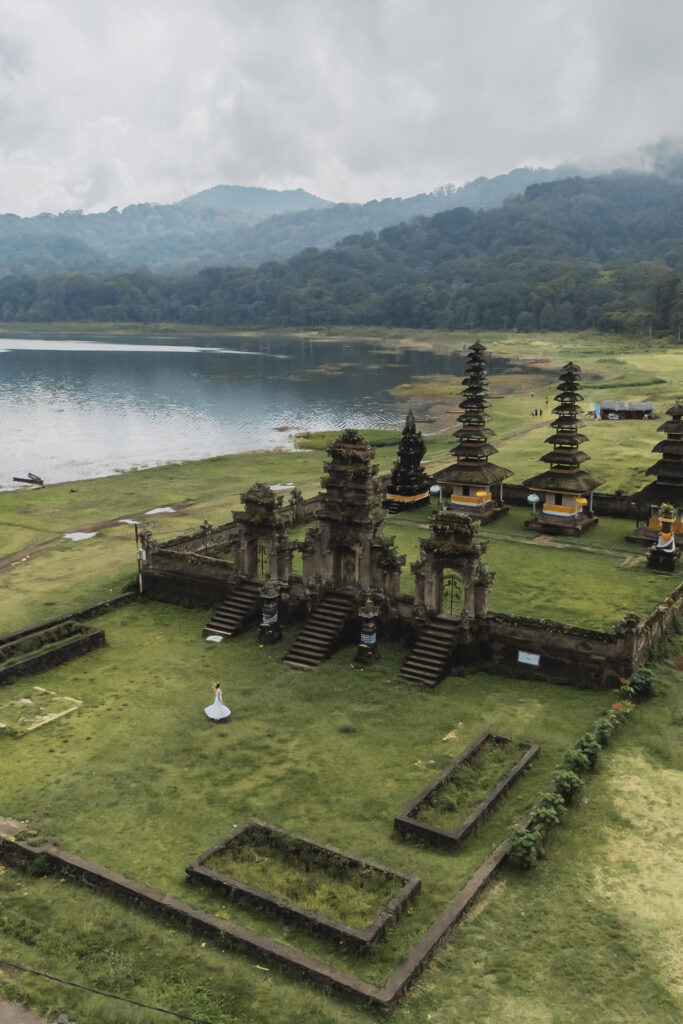 The pura ulun danu tamblingan temple in Munduk, Bali