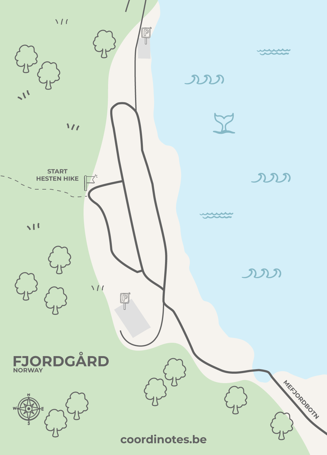 Map about Hesten Hike