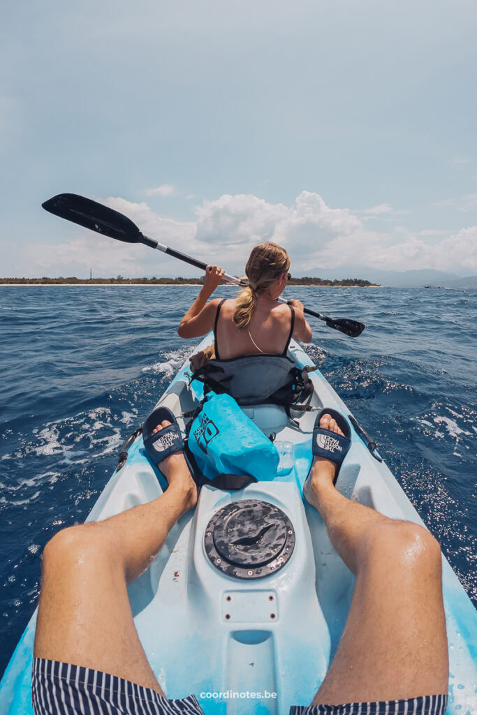 Rent a kayak and go to Gili Meno