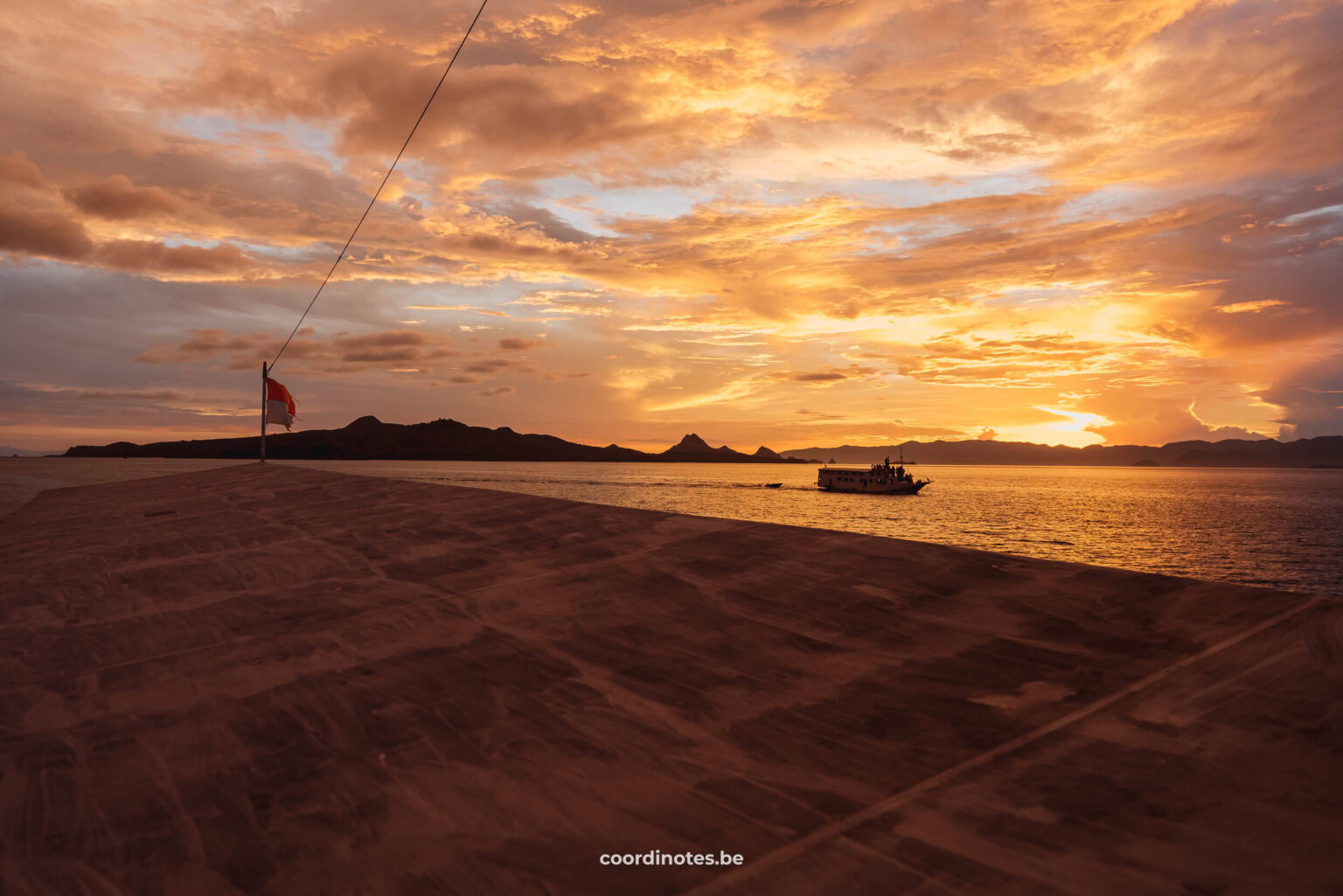 Beautiful sunset during the boat trip