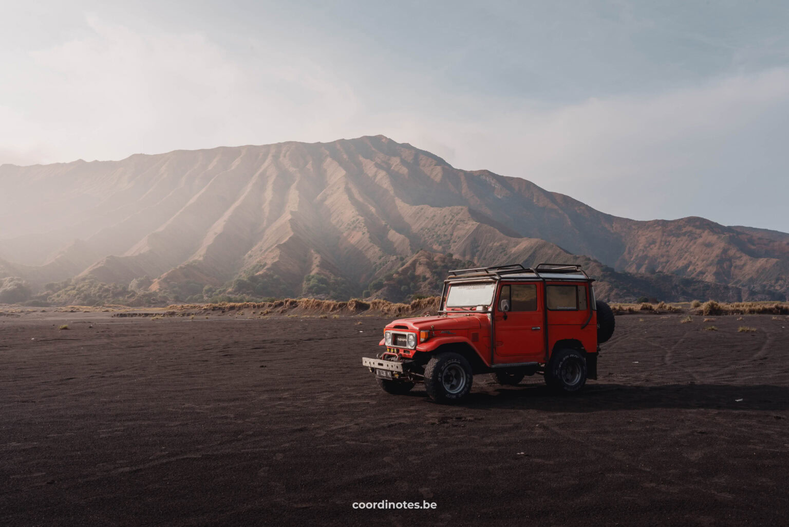 You can ride in a jeep through the unique landscape