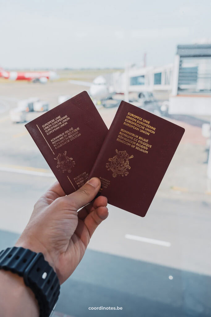 Passports on the airport