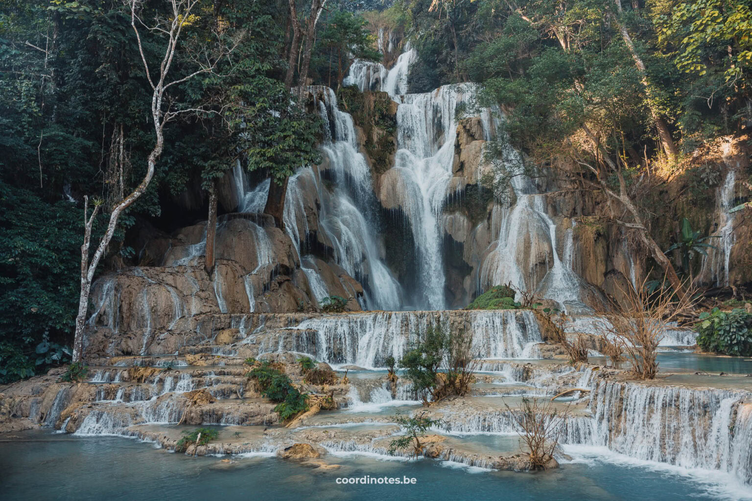 The main waterfall at Kuang Si Falls