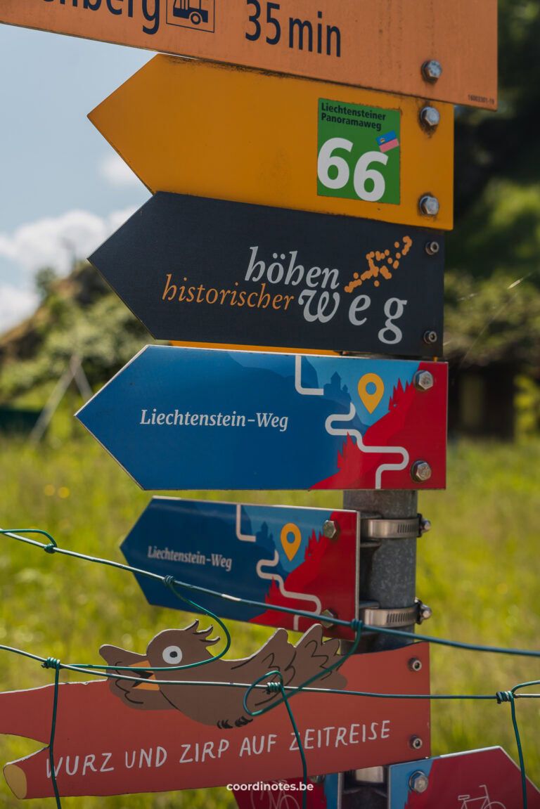 Sign of the Liechtenstein Trail