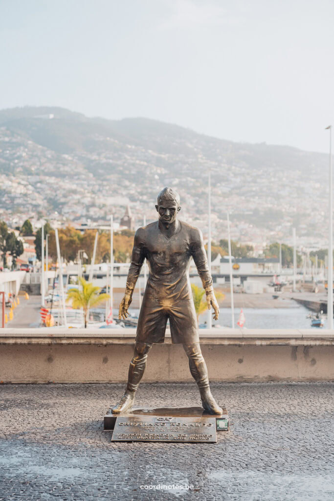 Cristiano Ronaldo's Statue in front of the CR7Museum