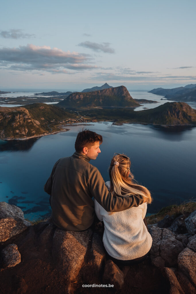 Us on the top of Mannen in Lofoten, Norway