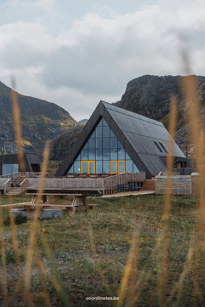 The A-frame beach bar of Lofoten Beach Camp