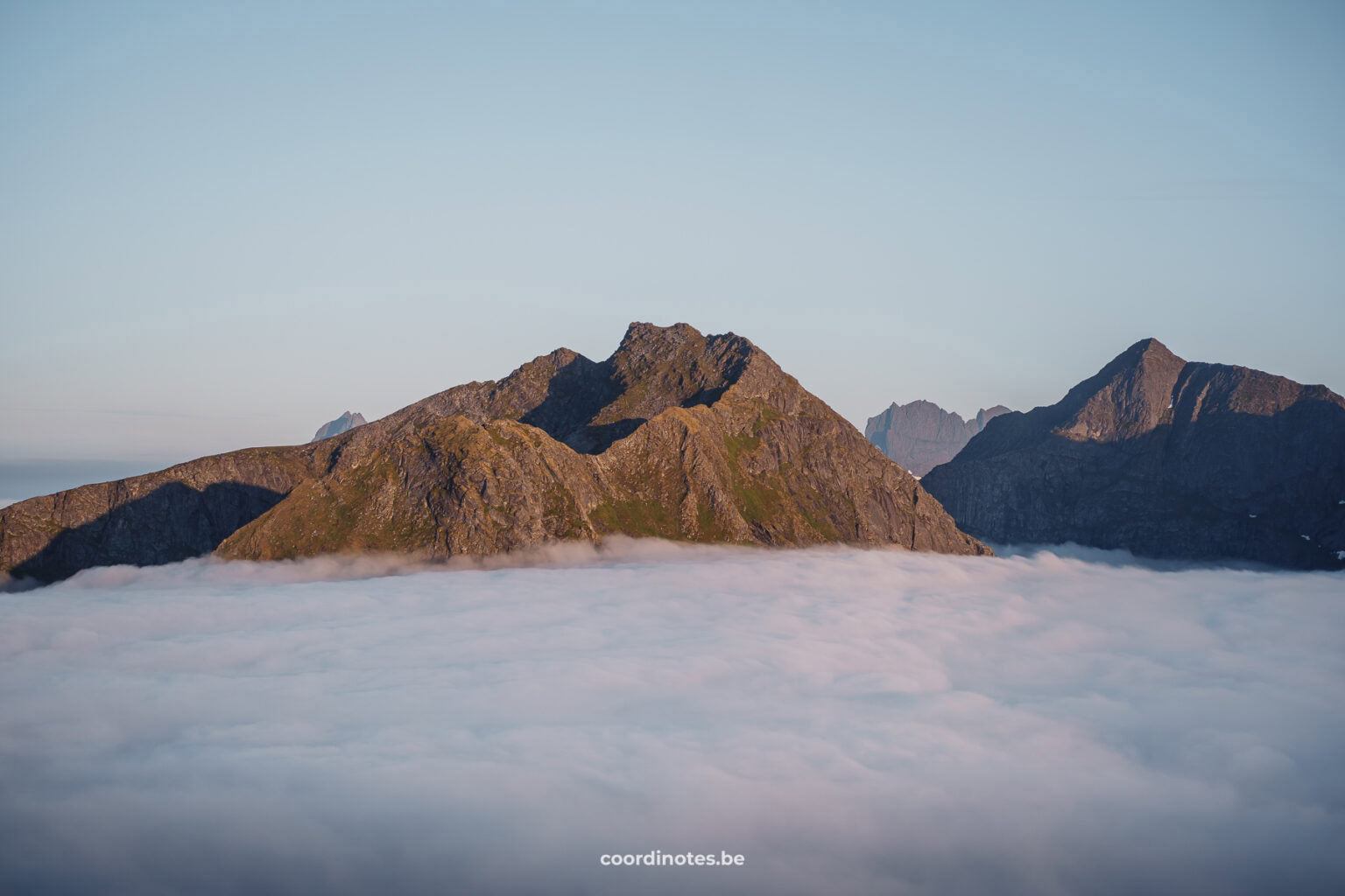 Views from the hiking trail up Ryten, Lofoten