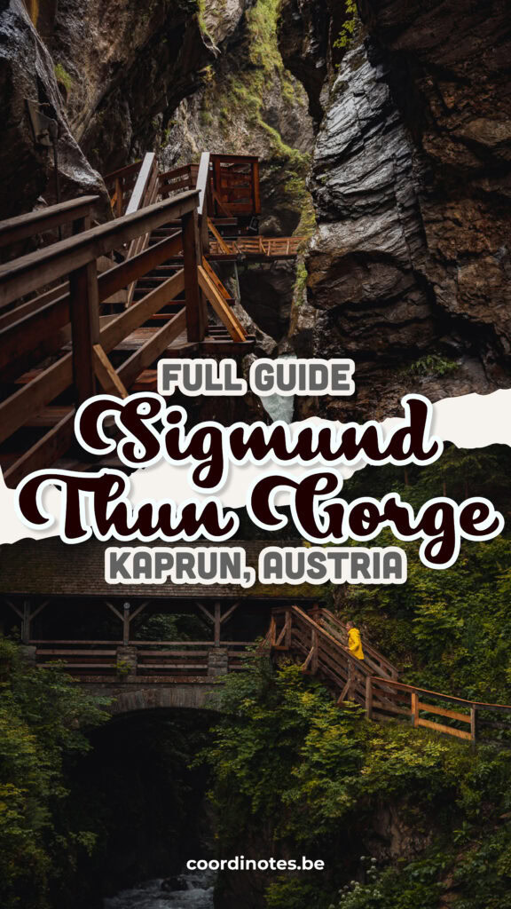 A guide about the Sigmund Thun Gorge