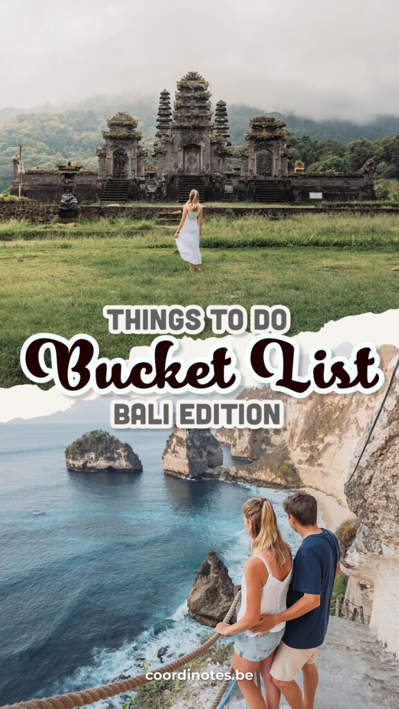 Bucket List things to do in Bali