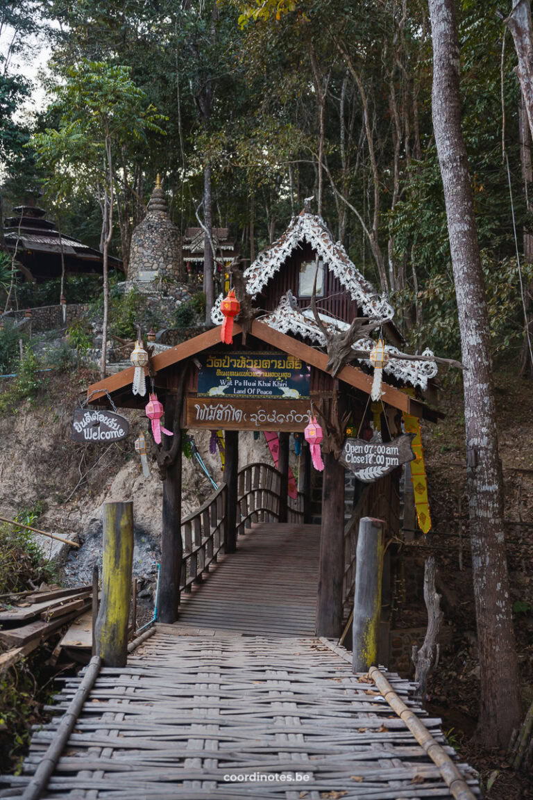 Entrance of the Buddhist temple at the Bamboo Bridge