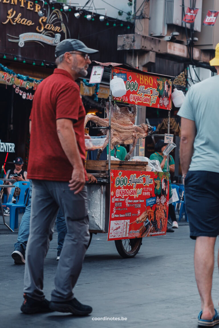 Dead alligator in Khao San Road