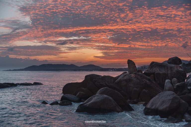 Sunset at Hin Ta and Hin Yai - Grandfather and Grandmother Rocks