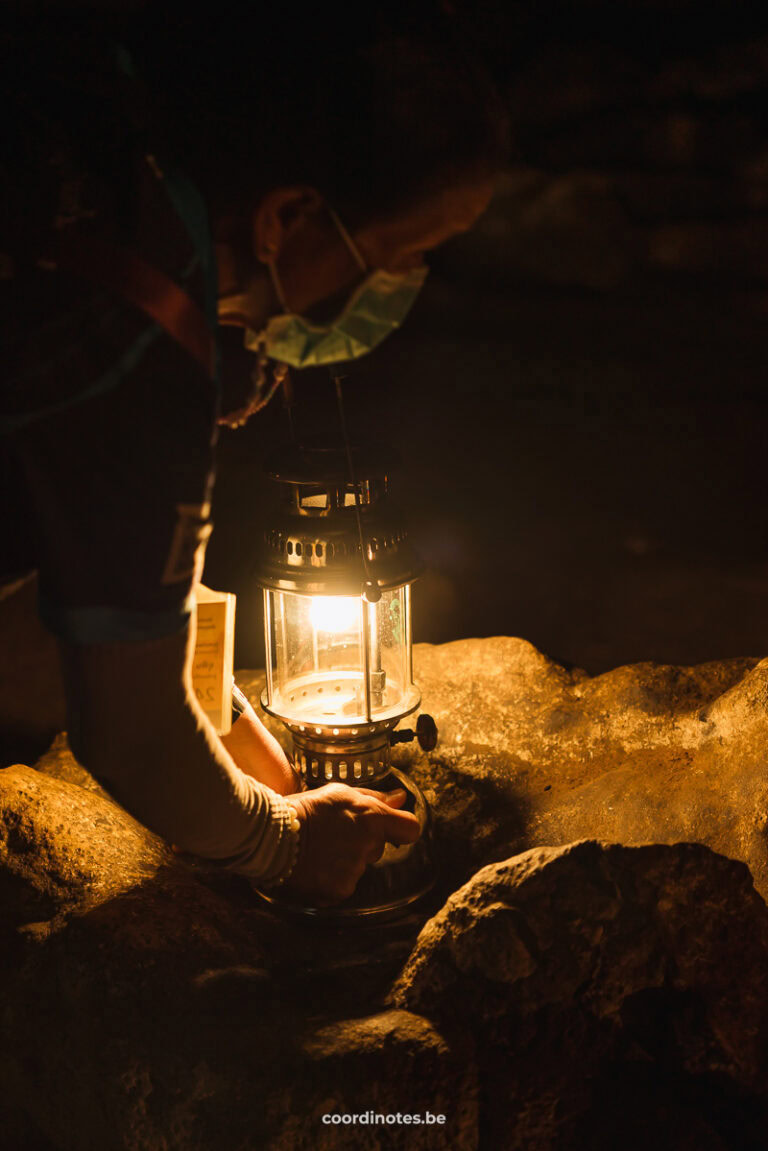 Gas lamp in the Tham Lod Cave