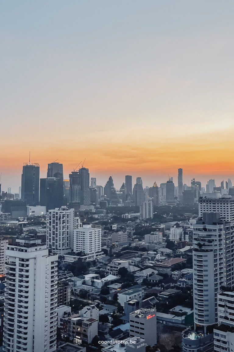 Sunset at Belga Rooftopbar in Bangkok