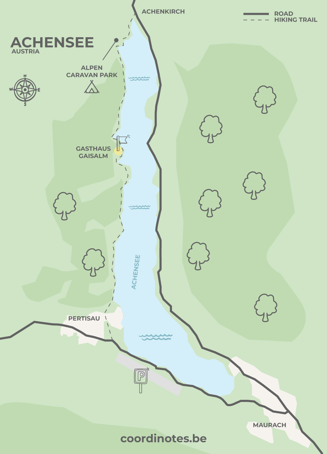 Map of the Achensee trail