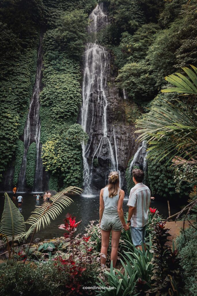 The Banyumala Twin Waterfall near Munduk in Bali