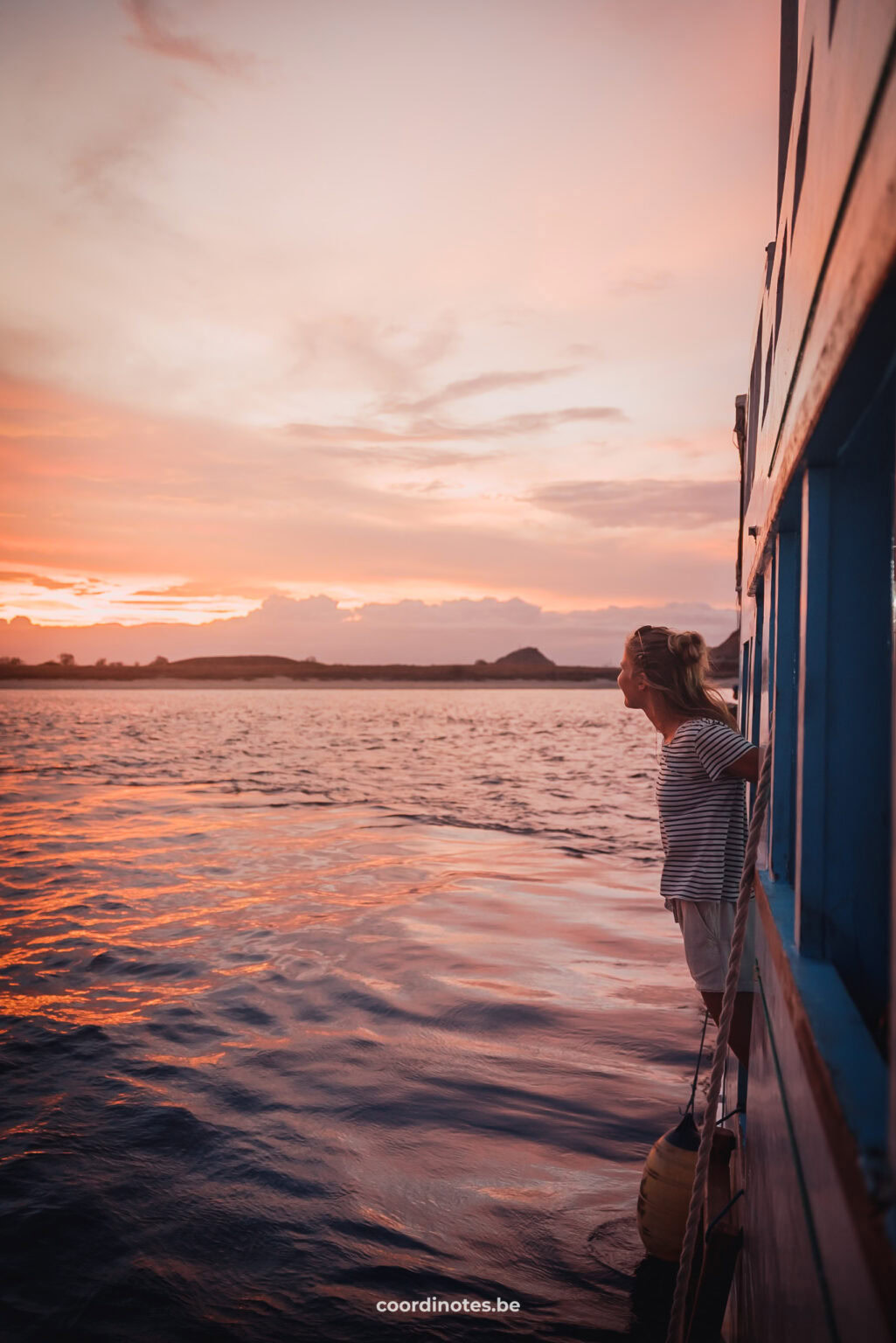 Sunset during the boat trip to Komodo from Lombok