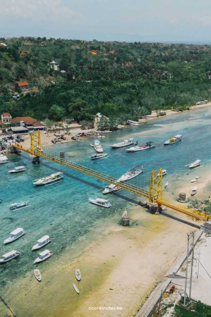 The Yellow Bridge between Nusa Lembongan and Nusa Ceningan