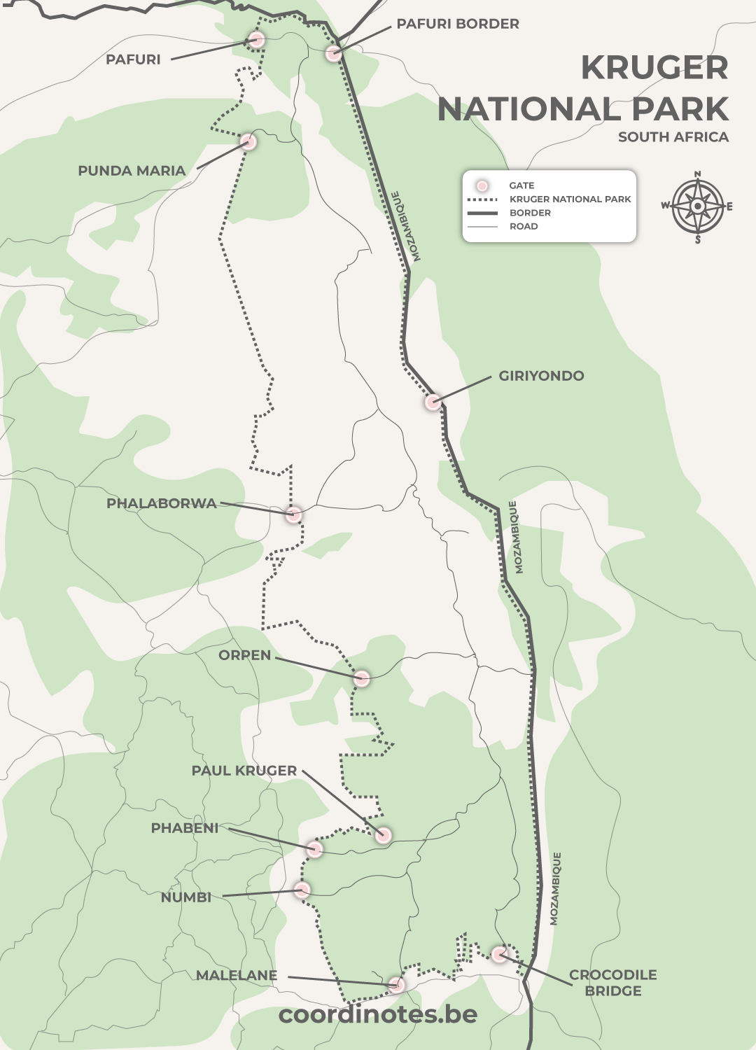 Kruger National Park Map